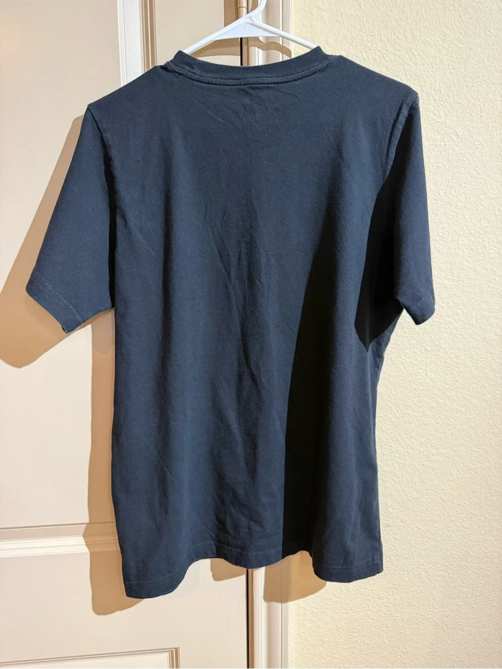 adidas Black Short-Sleeve Tee with Yellow Logo & Blue Graphic